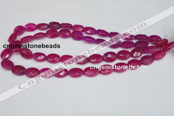 CCN220 15.5 inches 12*16mm faceted oval candy jade beads