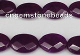 CCN2206 15.5 inches 13*18mm faceted oval candy jade beads