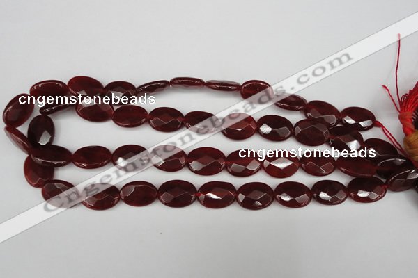 CCN2207 15.5 inches 13*18mm faceted oval candy jade beads