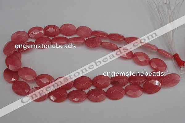 CCN2218 15.5 inches 15*20mm faceted oval candy jade beads