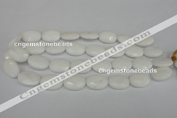 CCN2220 15.5 inches 18*25mm faceted oval candy jade beads