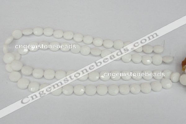 CCN2230 15.5 inches 12mm faceted coin candy jade beads wholesale