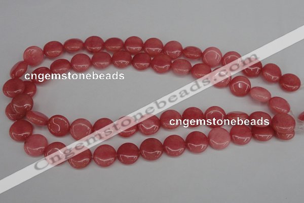 CCN2238 15.5 inches 14mm faceted coin candy jade beads wholesale