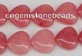 CCN2240 15.5 inches 15*15mm heart candy jade beads wholesale