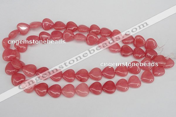 CCN2240 15.5 inches 15*15mm heart candy jade beads wholesale