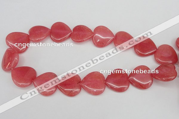 CCN2242 15.5 inches 25*25mm heart candy jade beads wholesale