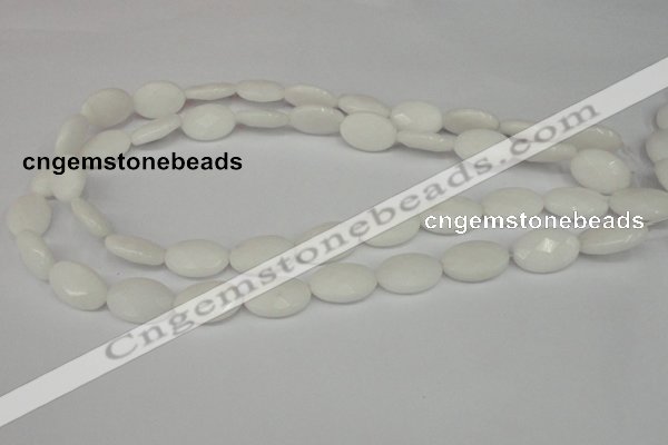 CCN225 15.5 inches 12*18mm faceted oval candy jade beads