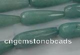 CCN2250 15.5 inches 10*30mm faceted teardrop candy jade beads