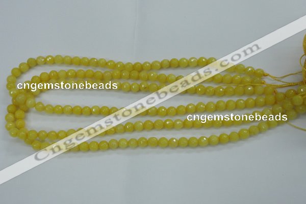 CCN2254 15.5 inches 6mm faceted round candy jade beads wholesale