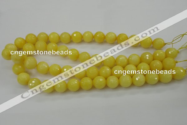 CCN2257 15.5 inches 12mm faceted round candy jade beads wholesale