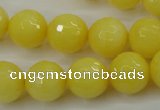 CCN2258 15.5 inches 14mm faceted round candy jade beads wholesale