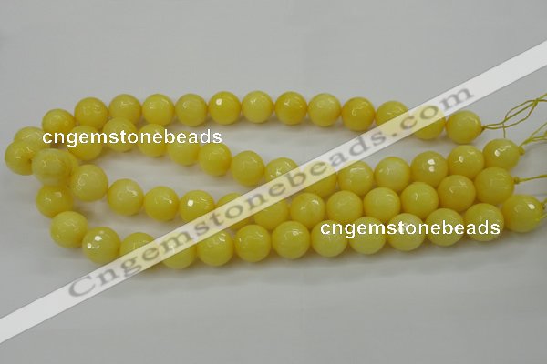 CCN2258 15.5 inches 14mm faceted round candy jade beads wholesale