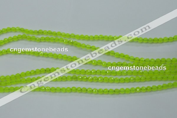 CCN2261 15.5 inches 4mm faceted round candy jade beads wholesale