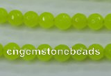 CCN2263 15.5 inches 8mm faceted round candy jade beads wholesale