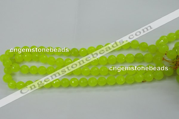 CCN2264 15.5 inches 10mm faceted round candy jade beads wholesale