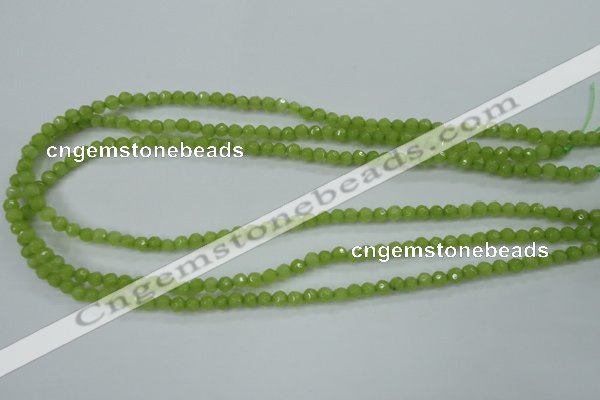 CCN2270 15.5 inches 4mm faceted round candy jade beads wholesale