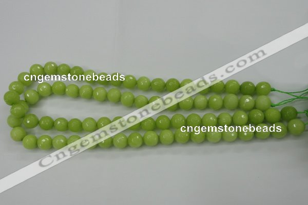 CCN2273 15.5 inches 10mm faceted round candy jade beads wholesale