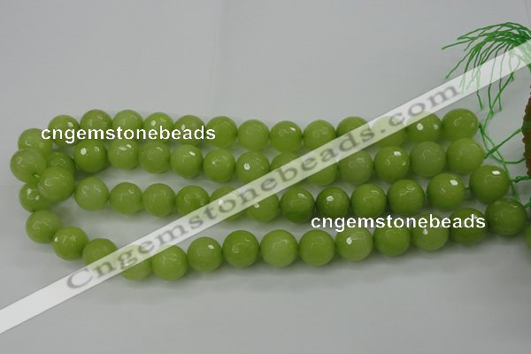 CCN2275 15.5 inches 14mm faceted round candy jade beads wholesale