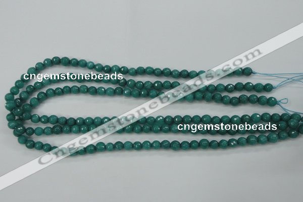 CCN2279 15.5 inches 6mm faceted round candy jade beads wholesale