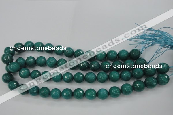CCN2283 15.5 inches 14mm faceted round candy jade beads wholesale