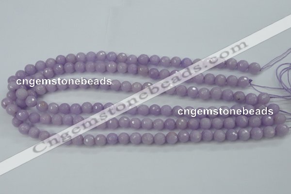 CCN2288 15.5 inches 8mm faceted round candy jade beads wholesale