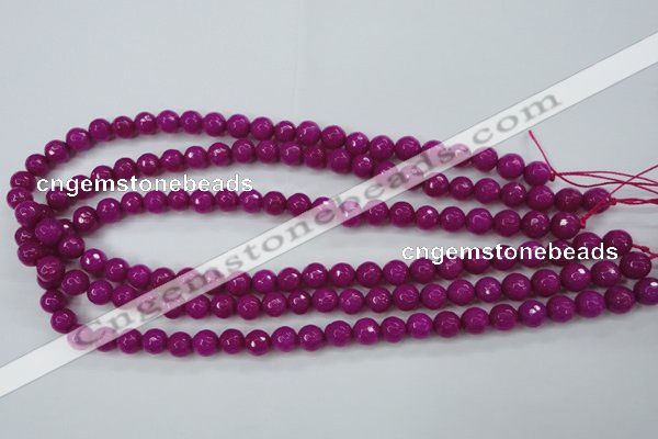 CCN2295 15.5 inches 8mm faceted round candy jade beads wholesale