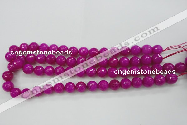 CCN2297 15.5 inches 12mm faceted round candy jade beads wholesale