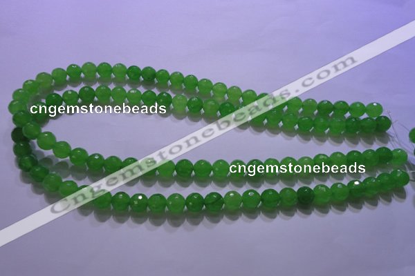 CCN2301 15.5 inches 10mm faceted round candy jade beads wholesale