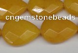 CCN2326 15.5 inches 18*25mm faceted flat teardrop candy jade beads