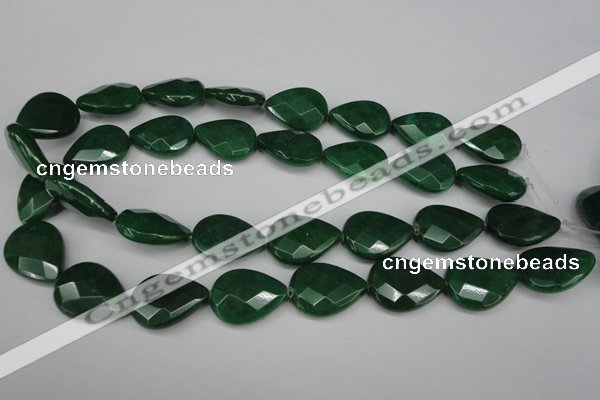 CCN2332 15.5 inches 18*25mm faceted flat teardrop candy jade beads