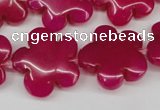 CCN2342 15.5 inches 20mm carved flower candy jade beads wholesale