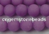 CCN2402 15.5 inches 4mm round matte candy jade beads wholesale