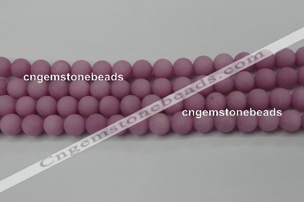 CCN2403 15.5 inches 4mm round matte candy jade beads wholesale