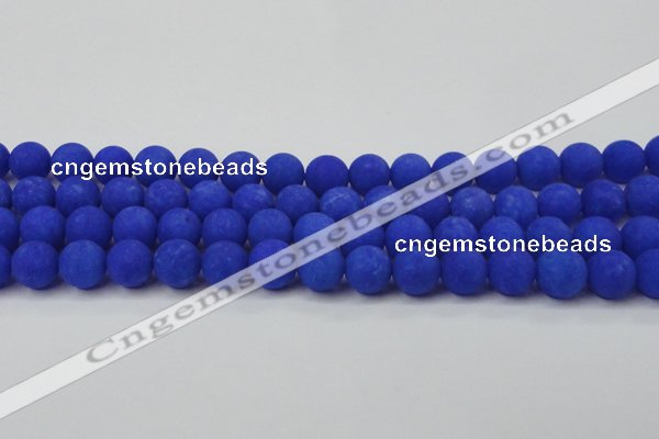 CCN2413 15.5 inches 4mm round matte candy jade beads wholesale