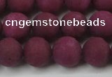 CCN2425 15.5 inches 6mm round matte candy jade beads wholesale