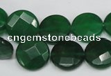 CCN243 15.5 inches 15mm faceted coin candy jade beads wholesale