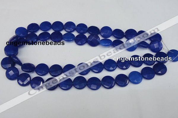 CCN244 15.5 inches 15mm faceted coin candy jade beads wholesale
