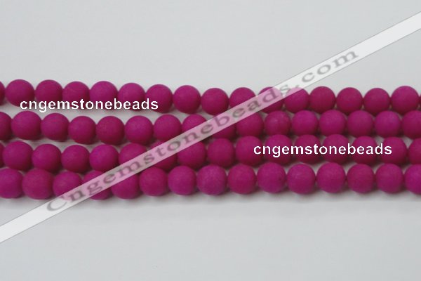 CCN2444 15.5 inches 8mm round matte candy jade beads wholesale