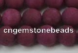 CCN2445 15.5 inches 8mm round matte candy jade beads wholesale