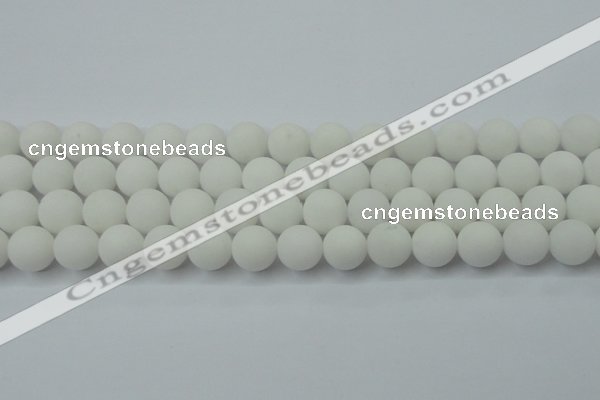 CCN2500 15.5 inches 14mm round matte candy jade beads wholesale