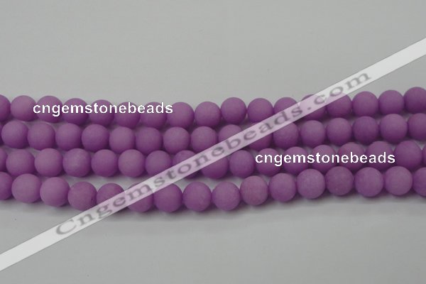 CCN2502 15.5 inches 14mm round matte candy jade beads wholesale