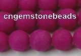 CCN2504 15.5 inches 14mm round matte candy jade beads wholesale