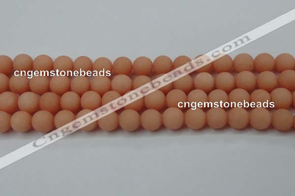 CCN2506 15.5 inches 14mm round matte candy jade beads wholesale