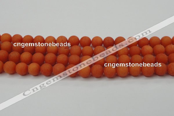 CCN2507 15.5 inches 14mm round matte candy jade beads wholesale