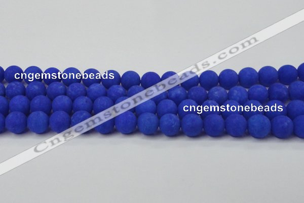 CCN2513 15.5 inches 14mm round matte candy jade beads wholesale