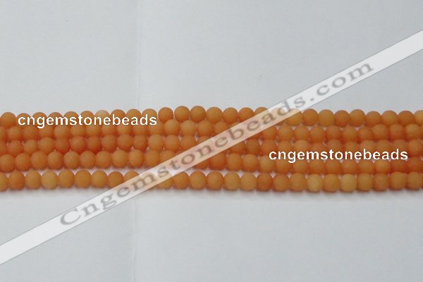 CCN2515 15.5 inches 4mm round matte candy jade beads wholesale