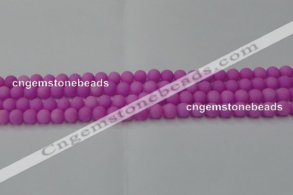 CCN2523 15.5 inches 6mm round matte candy jade beads wholesale