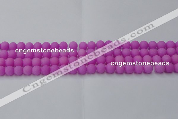 CCN2524 15.5 inches 8mm round matte candy jade beads wholesale