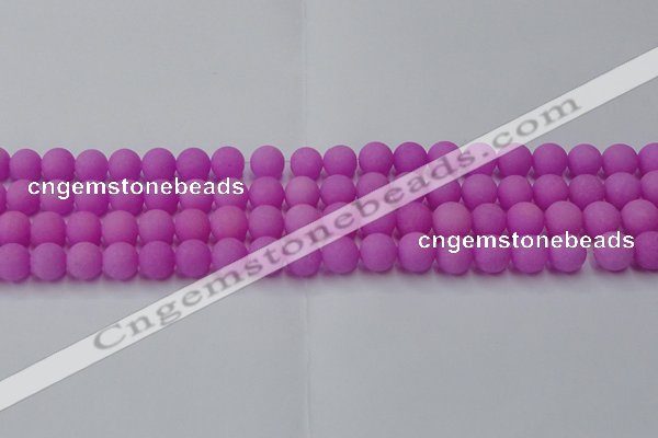 CCN2525 15.5 inches 10mm round matte candy jade beads wholesale