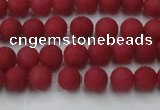 CCN2529 15.5 inches 4mm round matte candy jade beads wholesale